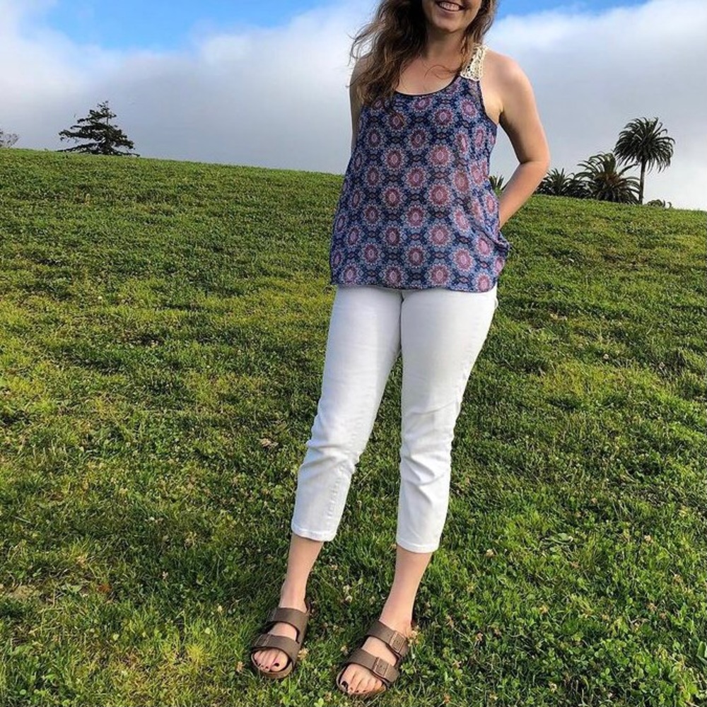 Joe Fresh White Cotton Capris